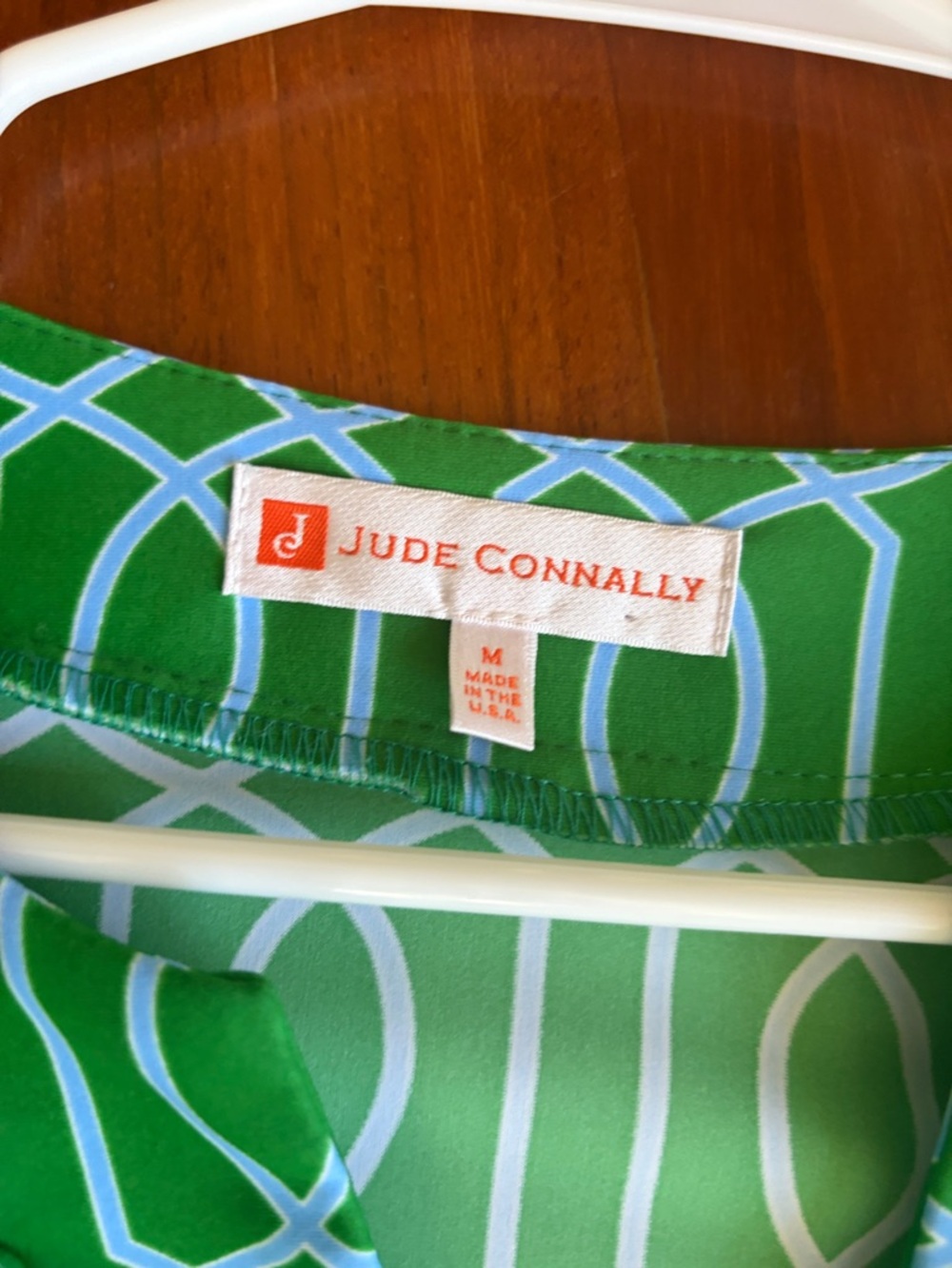 Jude Connally Green Geometric Long-Sleeve Shift Dress - Picture 2 of 3
